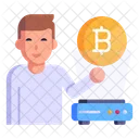 Bitcoin Hologram  Icon