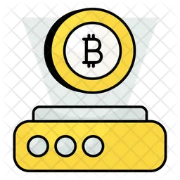 Bitcoin Hologram  Icon