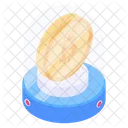 Cryptocurrency Bitcoin Hologram Bitcoin Technology Icon