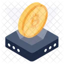 Kryptowahrung Bitcoin Hologramm Bitcoin Technologie Symbol