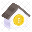 Bitcoin Home Bitcoin House Cryptocurrency Icon