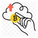Crypto Cloud Bitcoin Cloud Digital Money Icône
