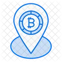 Bitcoin Location Cryptocurrency Icon