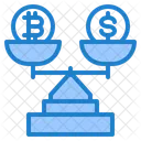 Bitcoin Scale Money Icon