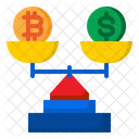Bitcoin Scale Money Icon