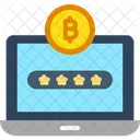 Bitcoin Kryptowahrungstransaktion Laptop Icon