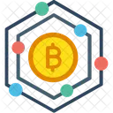 Bitcoin Bitcoin Netzwerk Blockchain Icon