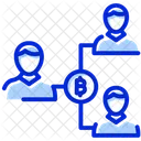 Bitcoin Double Spending Cryptocurrency Icon