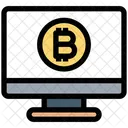 Bitcoin Television Lcd Monitor Icon