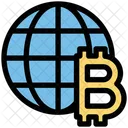 Bitcoin Global Blockchain Icon
