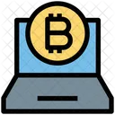 Bitcoin Laptop Blockchain Icon