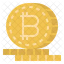 Bitcoin Digitales Geld Digitaler Vermogenswert Icon