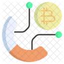 Bitcoin Bitcoin Kreisdiagramm Kreisdiagramm Icon