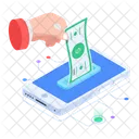 Bitcoin Payment Mobile Icon