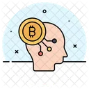 Bitcoin Mind Cryptocurrency Icon
