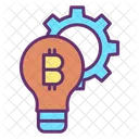 Electronic Cash Idea Bitcoin Idea Bitcoin Bulb Icon