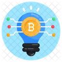 Bitcoin Idea Creative Bitcoin Blockchain Idea Icon