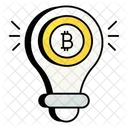 Bitcoin Idea Innovation Bitcoin Bulb Icon