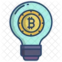 Bitcoin Idea Bitcoin Creative Bitcoin Idea Icon