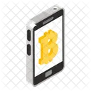 Bitcoin In Mobile  Icon