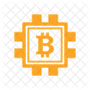 Bitcoin in processor  Icon
