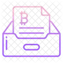 Bitcoin Inbox Inbox Email Icône