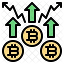 Bitcoin Increase  Icon