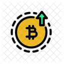 Bitcoin Increase Bitcoin Up Bitcoin Growing Icon