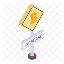 Bitcoin Increase  Icon