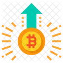 Bitcoin Increase Value  Icon