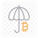 Bitcoin Protection Umbrella Icon