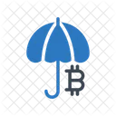 Bitcoin Protection Umbrella Icon