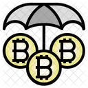 Bitcoin Insurance Protection Bitcoin Investment Icon