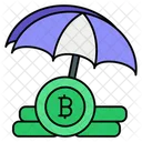 Bitcoin Insurance Cryptocurrency Secure Bitcoin Icon