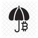 Bitcoin Protection Umbrella Icon