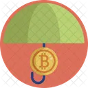 Bitcoin Umbrella Cryptocurrency Icon