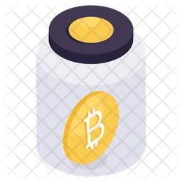 Pote de bitcoin  Ícone