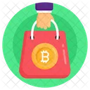 Bitcoin Tasche Bitcoin Shopping Bitcoin Kauf Symbol