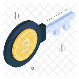 Bitcoin Key  Icon