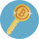 Bitcoin Key Blockchain Icon
