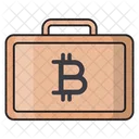 Bitcoin Tasche Aktentasche Symbol