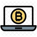 Bitcoin Laptop Bitcoin Money Icon