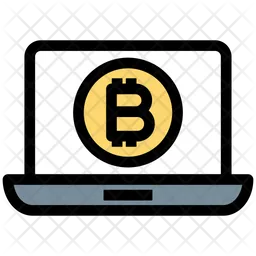 Bitcoin Laptop  Icon