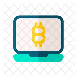 Bitcoin Laptop  Icon