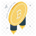 Bitcoin Launch Cryptocurrency Launch Crypto Icon