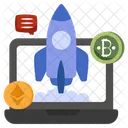 Bitcoin Launch Cryptocurrency Launch Crypto Icon