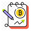 Bitcoin Ledger Bitcoin Report Bitcoin Analysis Icône