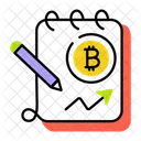 Bitcoin Ledger Bitcoin Report Bitcoin Analysis Icône
