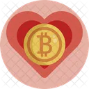 Bitcoin Herz Liebe Icon