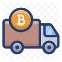 Camionnette de livraison de bitcoins  Icône